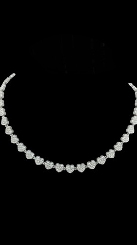 Collana cuori zirconi cubana - collana,
