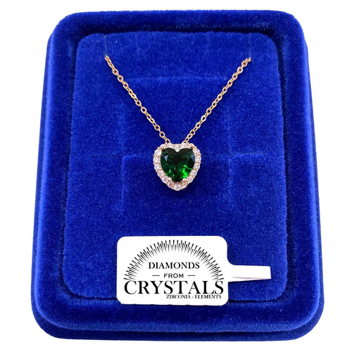 Collana cuore verde - cuore,