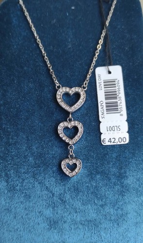 Collana per lei - acciaio, cuori