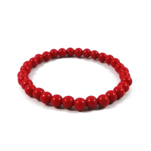 Bracciale rosso perle rosse - rosso,