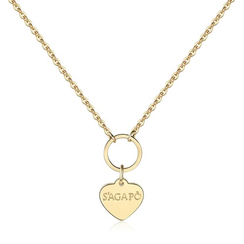 Sagapo collana cuore acciaio - collana,