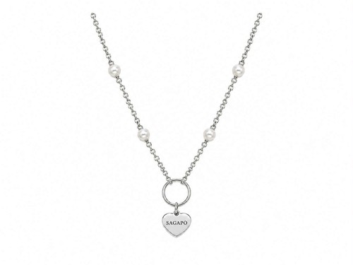 Sagapo collana perle bianche