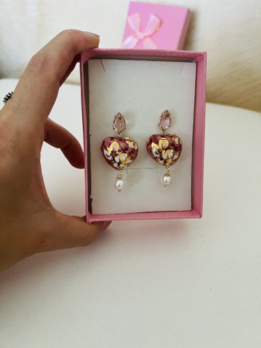 Orecchini cuori ceramica di - cuori,