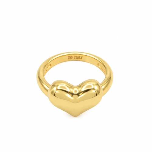 Anello cuore bombato oro - anello,
