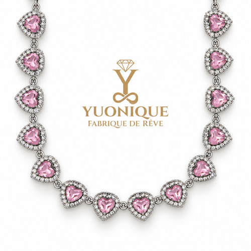 Collana donna cuori rosa - donna, con