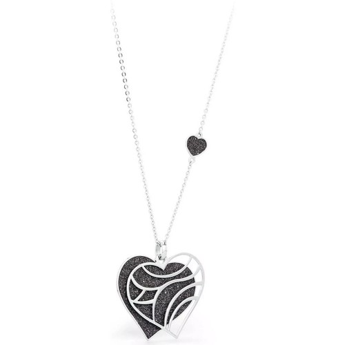 Collana cuore glitter donna - cuore,