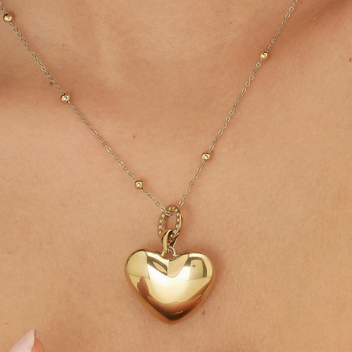 Collana cuore bombato donna - bombato,