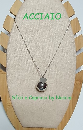 Collana sonaglio acciaio 316 - sonaglio,