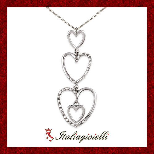 Collana trilogy cuori - cuori, donna