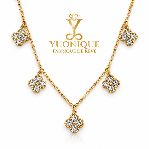 Collana yuonique quadrifogli - collana,