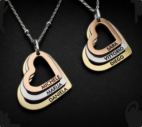 Collana ciondolo cuore - ciondolo, 3