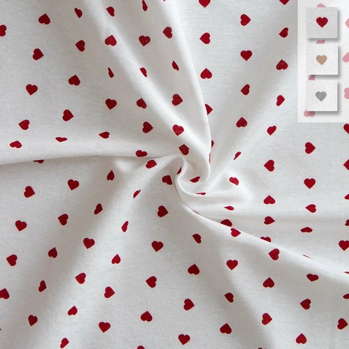 Tessuto metro cuori cotone - al,