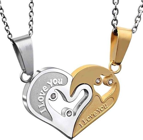 Collane cuore spezzato coppia - collane,