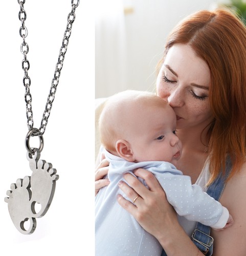 Collana piedini neonato con - piedini,