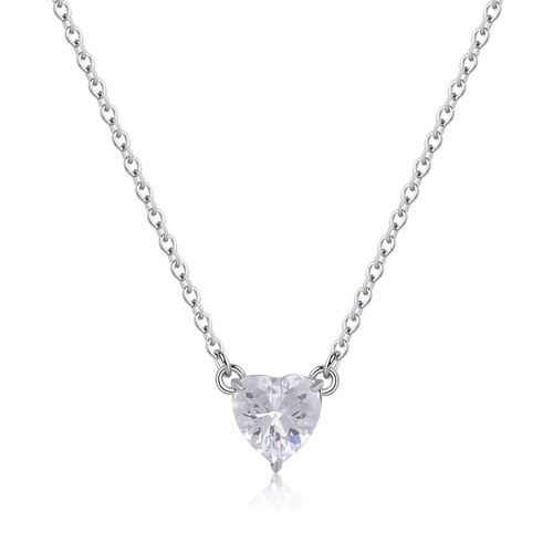 Collana cuore donna acciaio - cuore,