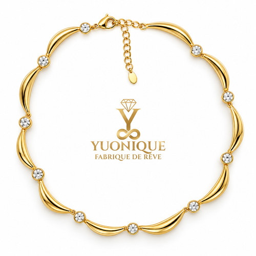 Collana yuonique dorata con - yuonique,